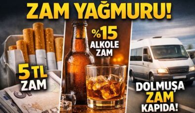 Sigara ve Alkole Zam Geliyor, Şehirler Arası Ulaşım da Etkilenecek