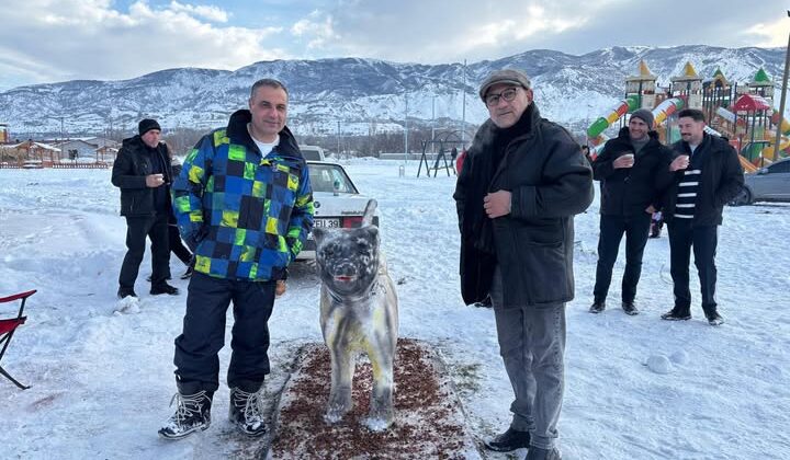Akıncılar Kış Festivali’nde Kardan Kangal Köpeği Birinci Oldu