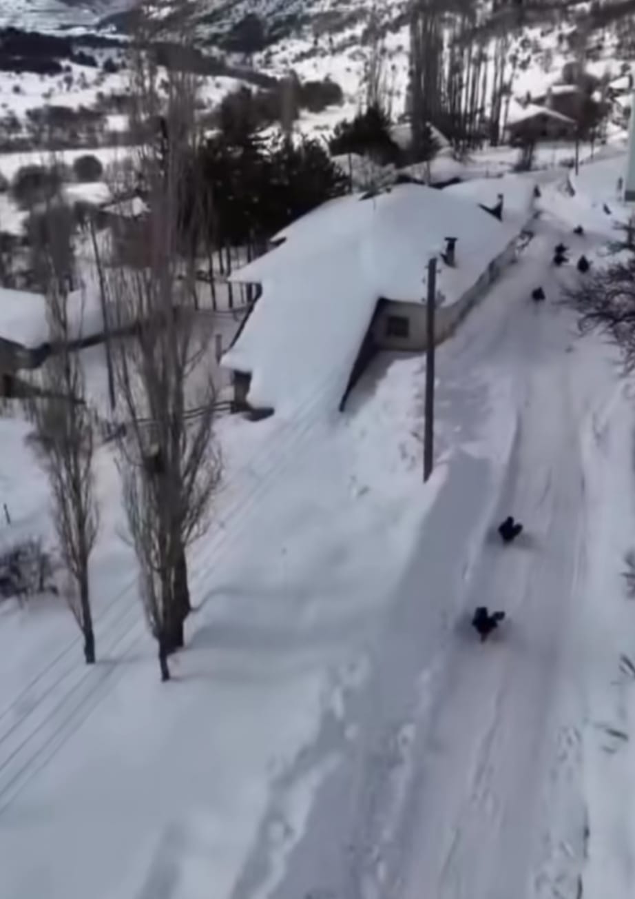 Alucra Yeşilköy kar coşkusu