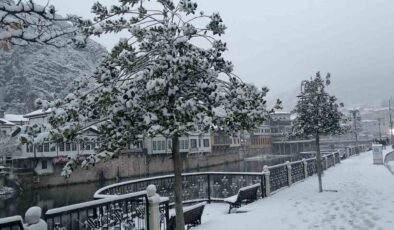 Amasya 2026’ya karla girdi, şehir beyaza büründü