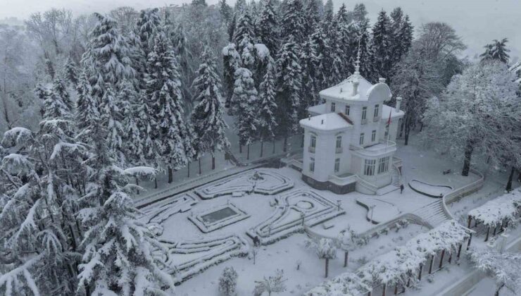 Trabzon’da kar etkisini artırdı, kent beyaza büründü