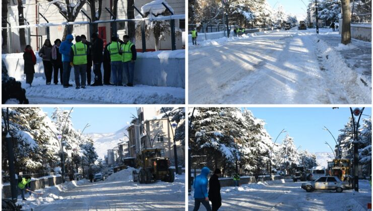 Belediye Başkanı Ömer Şentürk karla mücadele çalışmalarını yerinde inceledi