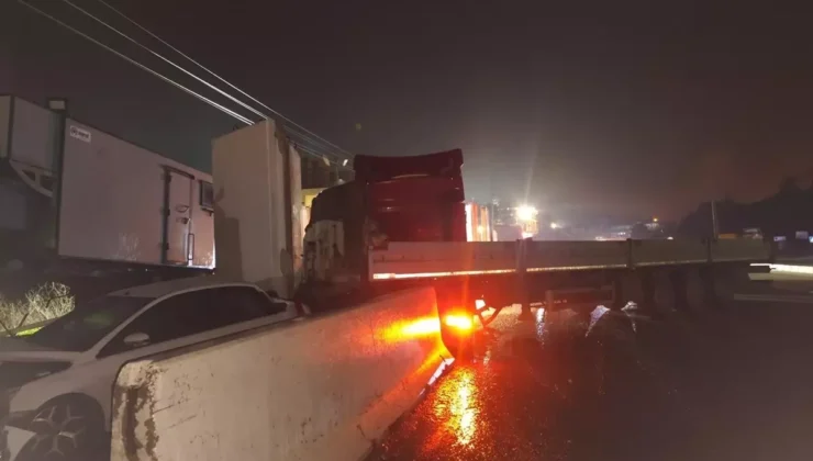 Belen’de kaygan yol kazaya neden oldu