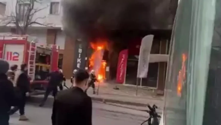 Çayırova’da bisiklet tamircisinde yangın paniği