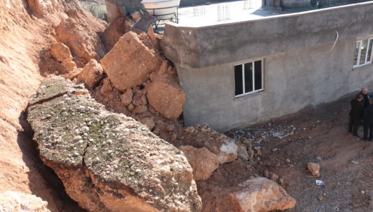 Cizre’de Heyelan Paniği: Dev Kayalar Bir Evi Kullanılamaz Hale Getirdi