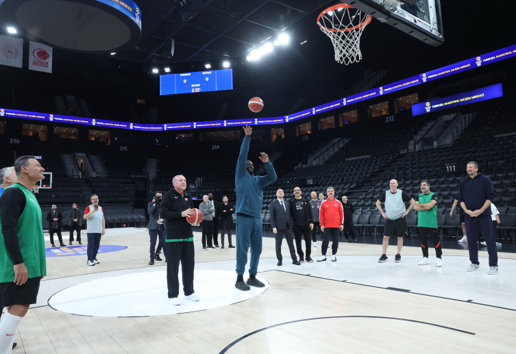 Cumhurbaşkanı Erdoğan Shaquille O'Neal basketbol