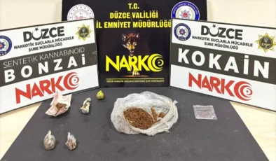 Düzce’de eş zamanlı uyuşturucu operasyonu düzenlendi
