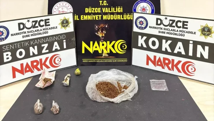 Düzce’de eş zamanlı uyuşturucu operasyonu düzenlendi