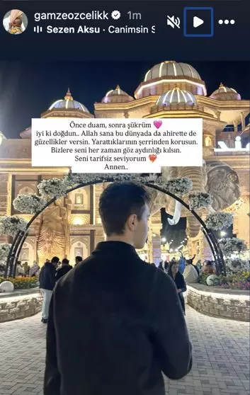 Gamze Özçelik oğlunun fotoğrafını paylaştı