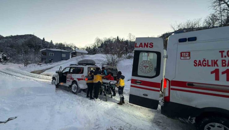 Giresun’da UMKE ekiplerinden zorlu kış şartlarında hayat kurtaran müdahale