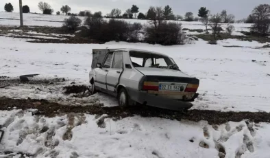 Gölbaşı’nda Köy Korucusu Trafik Kazasında Yaralandı