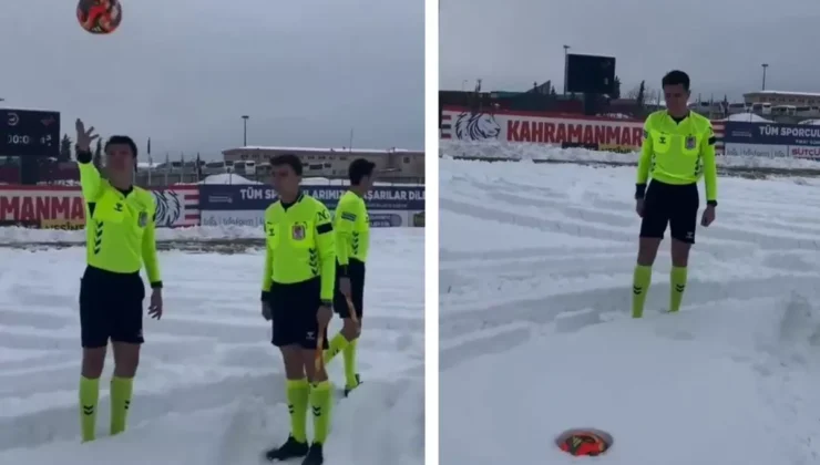 Hakemler Sahaya Çıktı, Karşılaştıkları Manzara Maçı Oynatmadı