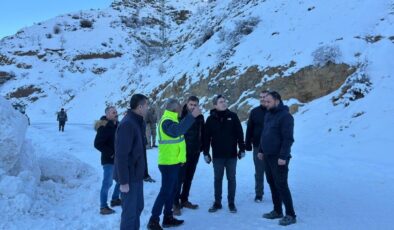 Kemaliye’de grup köy yolunda çığ paniği: Ulaşım servis yoluna yönlendirildi