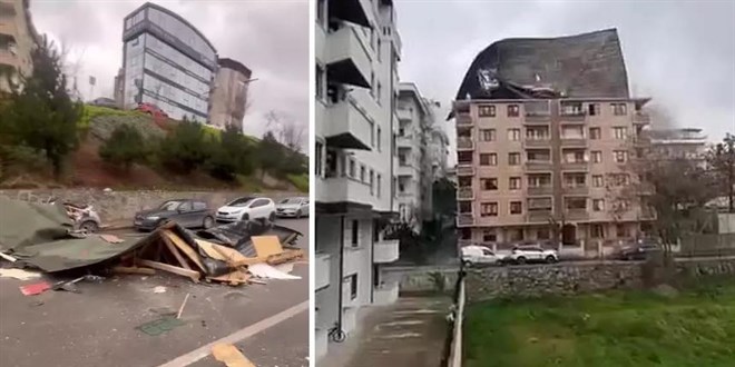 Kocaeli’de Şiddetli Fırtına Hayatı Felç Etti: Çok Sayıda Çatı Uçtu