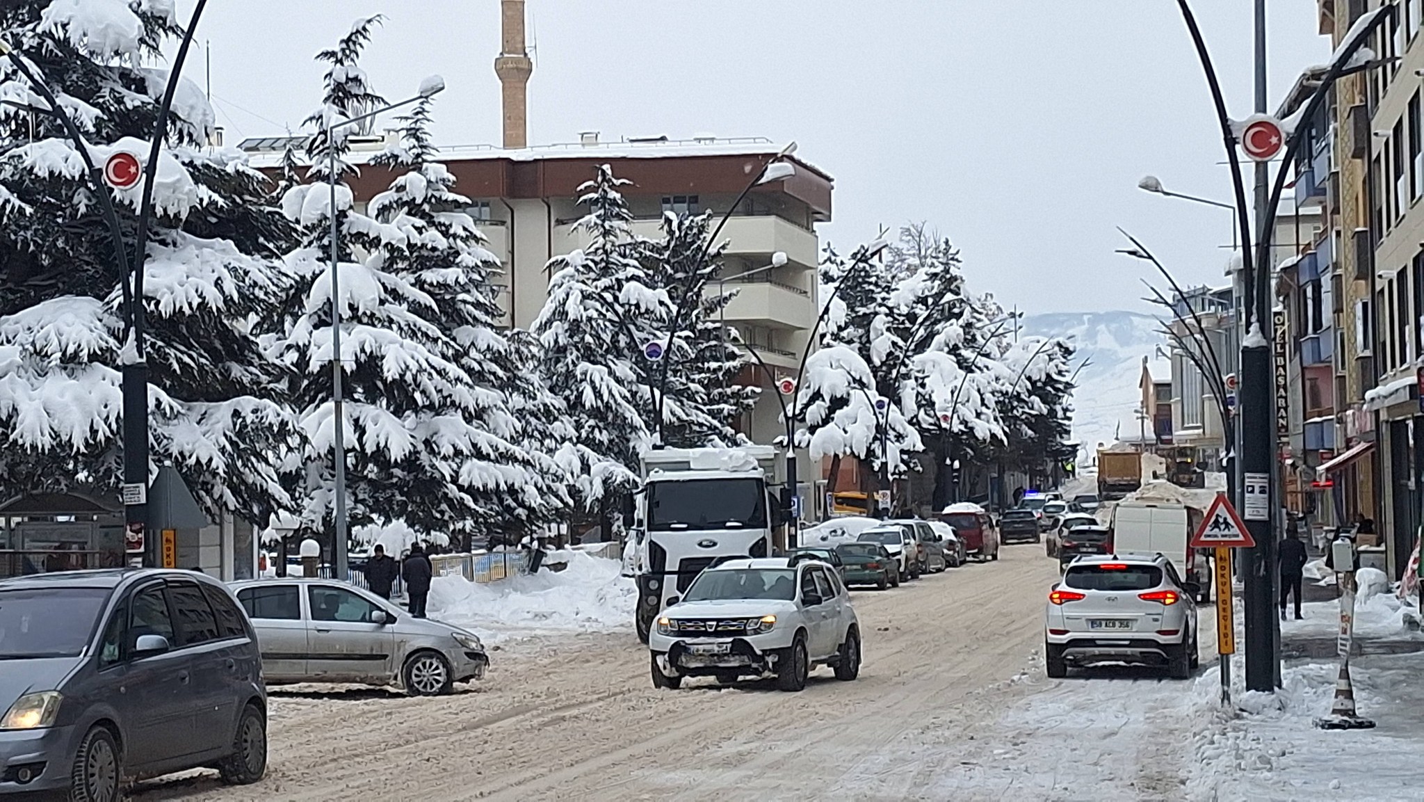 Şebinkarahisar karla mücadele