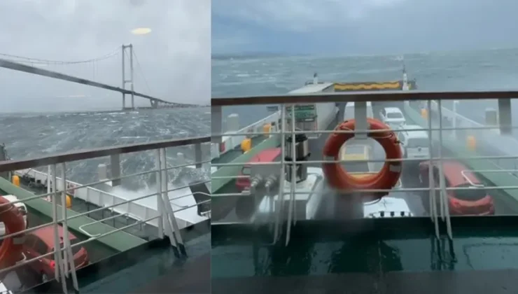 Yalova Açıklarında Korku Dolu Anlar: Arabalı Feribot Fırtınada Sürüklendi