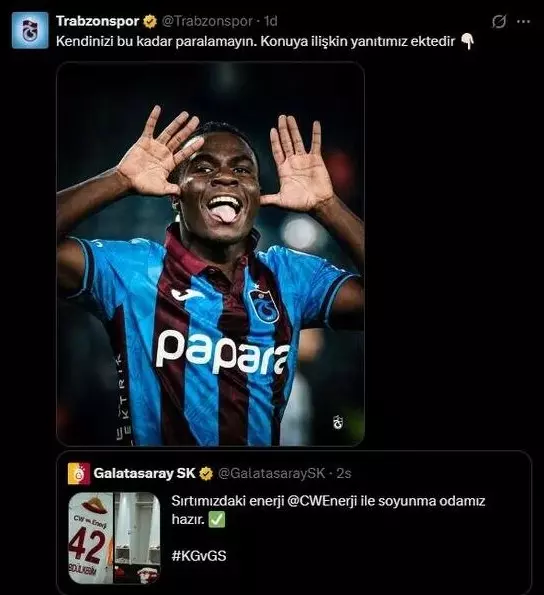 Trabzonspor Oulai paylaşımı