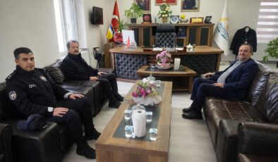 Alucra’da emniyet teşkilatından belediyeye anlamlı ziyaret