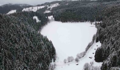 Artvin’de Kartpostallık Manzara: Karagöl Tamamen Buz Tuttu