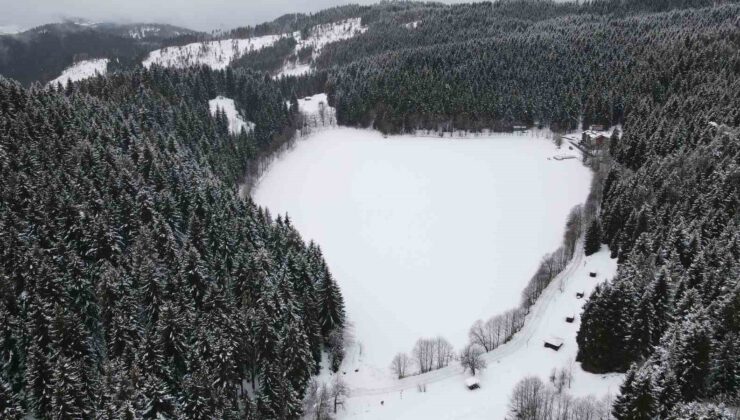 Artvin’de Kartpostallık Manzara: Karagöl Tamamen Buz Tuttu