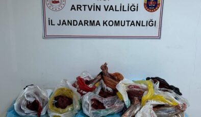 Artvin’de Kaçak Av Operasyonu: 60 Kilo Yaban Domuzu Eti Ele Geçirildi