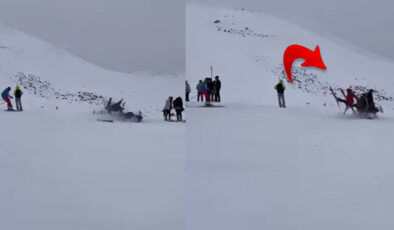 Bingöl’de Kayak Merkezinde Panik Anları: Pistte Zincirleme Kaza