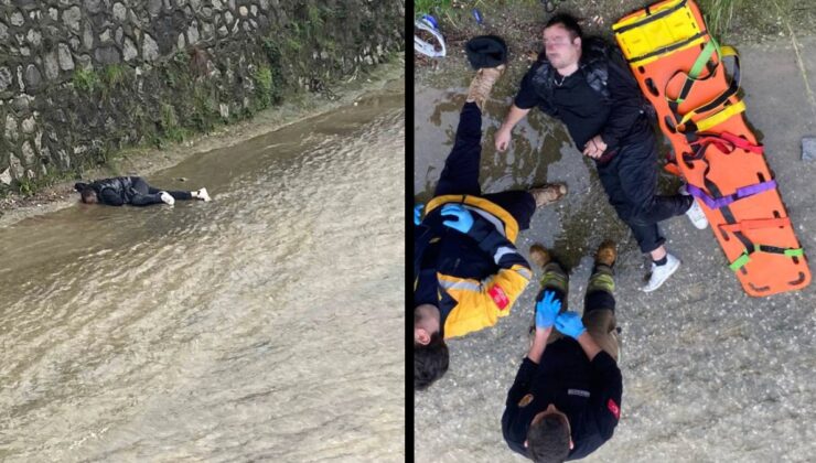 Bursa’da Dere Kenarında Nefes Kesen Kurtarma