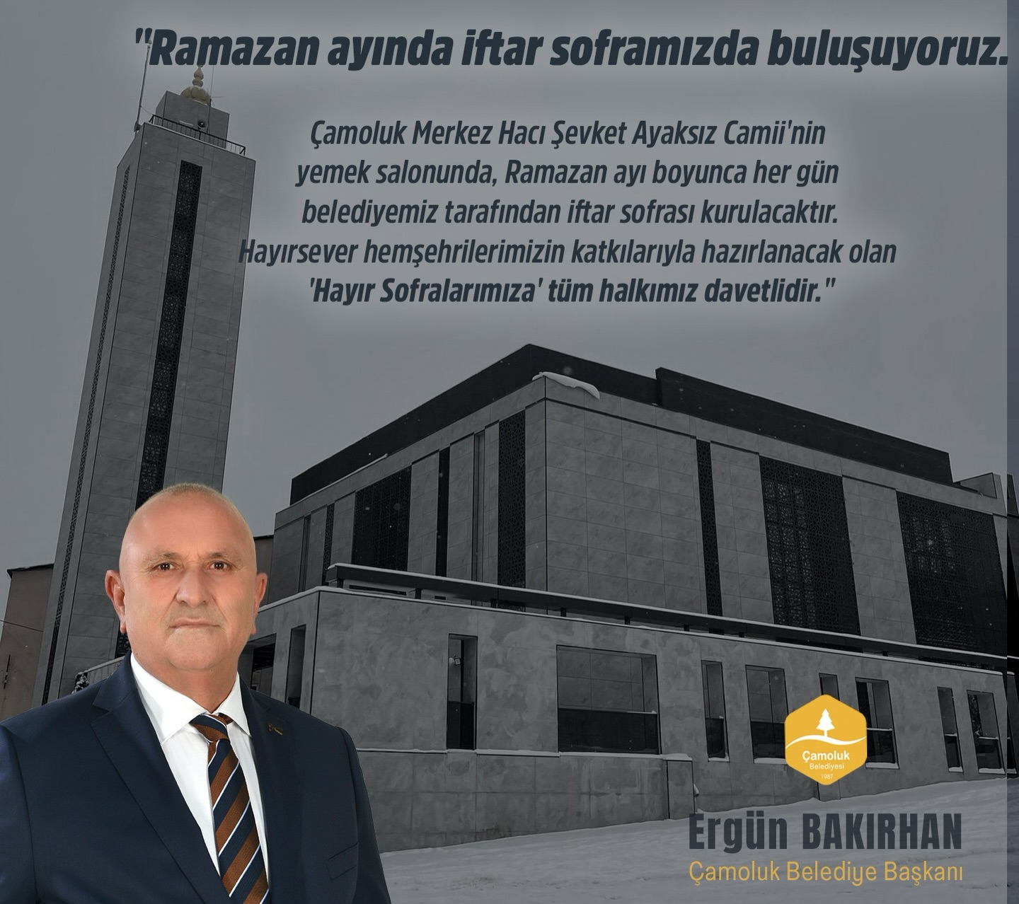 Çamoluk Belediyesi iftar sofrası