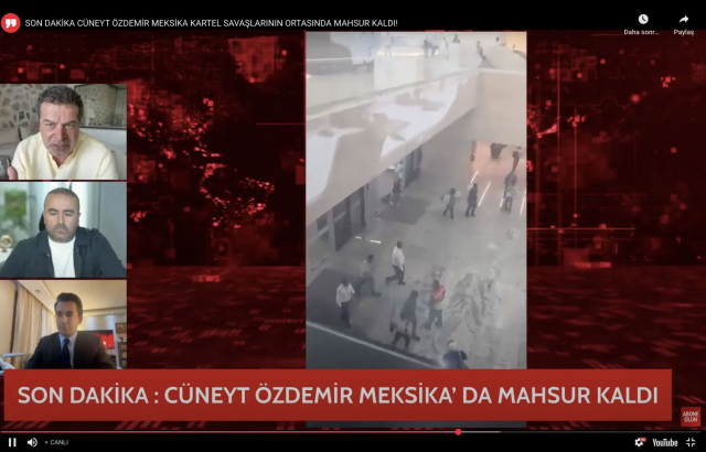 Cüneyt Özdemir Meksika mahsur