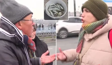 Galata Köprüsü’nde Şoke Eden Olay: “Balıkları Alıyorum” Dedi, Kovayı Denize Boşalttı