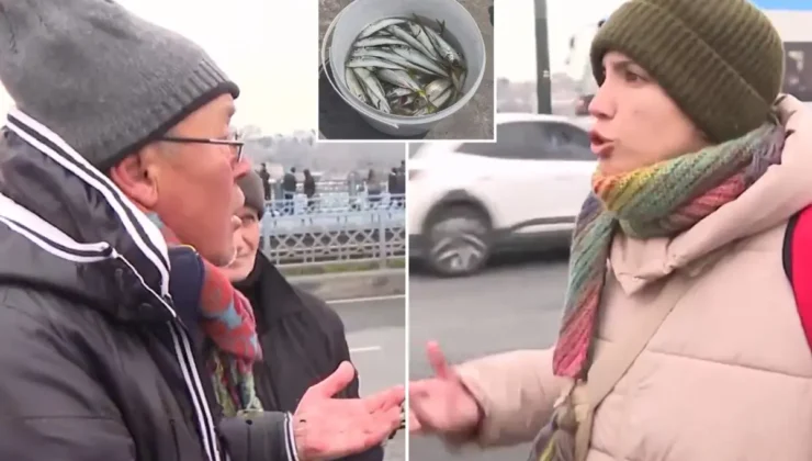 Galata Köprüsü’nde Şoke Eden Olay: “Balıkları Alıyorum” Dedi, Kovayı Denize Boşalttı