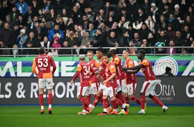 Galatasaray’dan Rize’de Net Galibiyet: Liderlik Yoluna Kayıpsız Devam