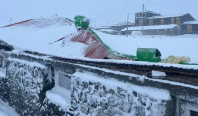 Kars’ta Kar Esareti: Yoğun Kar Yüküne Dayanamayan Ahırlar Çöktü