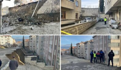 Tosya’da İstinat Duvarı Faciası: 7 Araç Enkaz Altında Kaldı