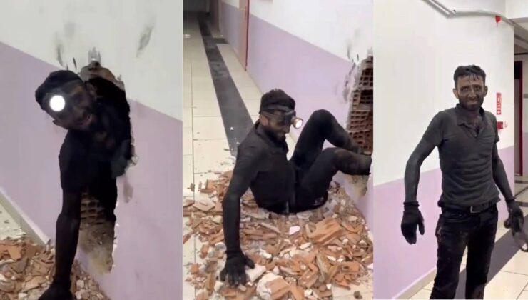 Rize’de Tadilat Ustası Baca Boşluğunda Ölümle Burun Buruna Geldi