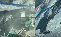 Şanghay’da Metro İnşaatında Korku Dolu Anlar: Yol Bir Anda Yutuldu