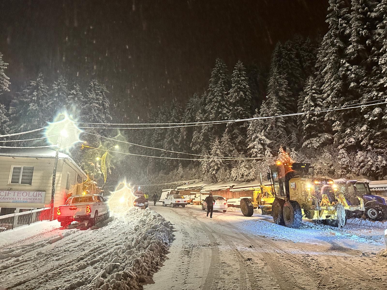 Şebinkarahisar Giresun yolu kar yağışı