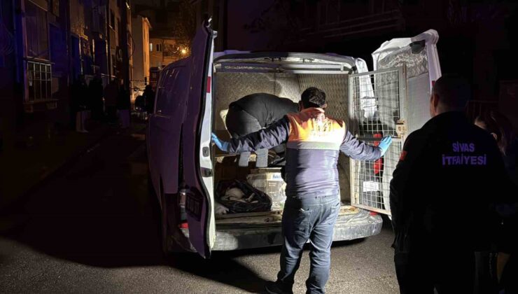 Sivas’ta iki katlı evde yangın faciası: 26 kedi telef oldu.