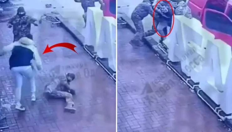 Odessa’da Zorla Askere Alma Girişimi Kamerada: Sokak Ortasında Arbede, Son Anda Kaçış