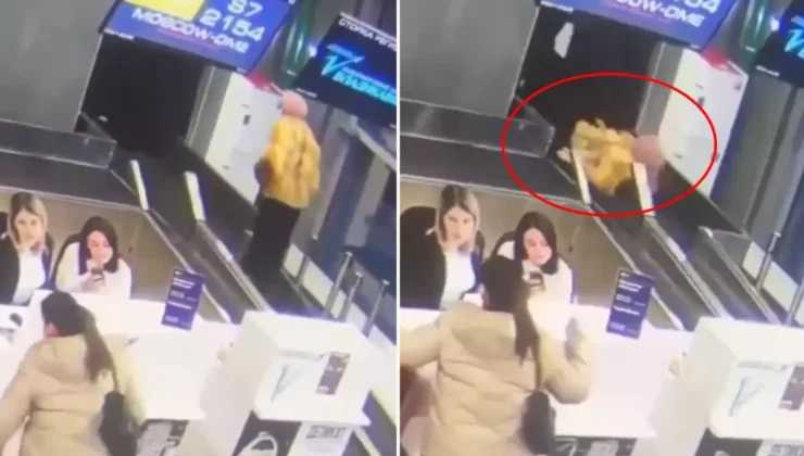 Havalimanında İnanılmaz Olay: Bavul Bandına Binen Yolcu Tünele Sürüklendi