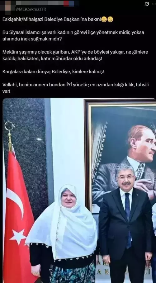 belediye başkanına kıyafet üzerinden hakaret
