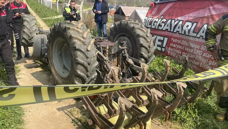Tarlaya Giden Traktör Sürücüsü Rampada Can Verdi