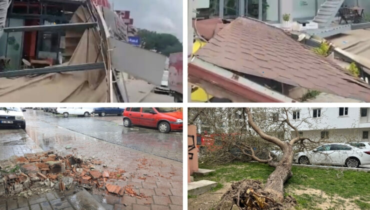 Denizli’de Fırtına Kabusu: Devrilen Ağaçlar ve Uçan Çatılar Şehri Vurdu