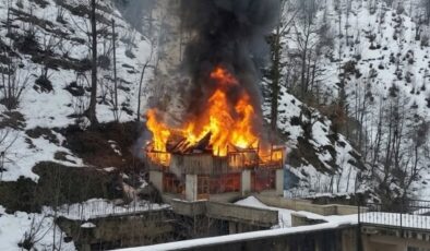 Giresun’da Kış Günü Dehşet: Eski Balık Çiftliğinde Büyük Yangın