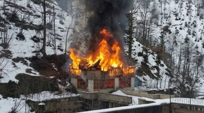 Giresun’da Kış Günü Dehşet: Eski Balık Çiftliğinde Büyük Yangın