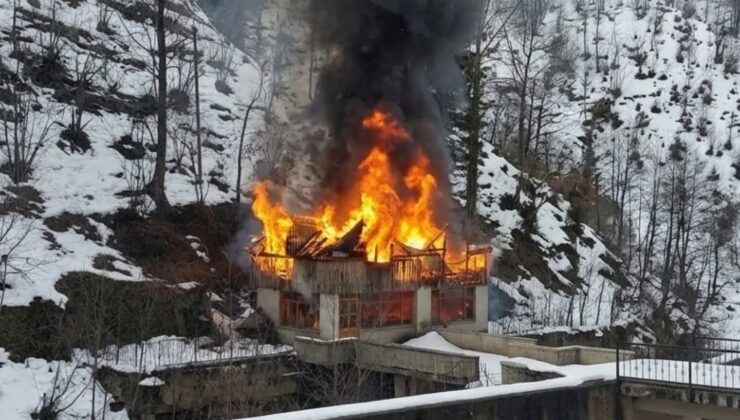 Giresun’da Kış Günü Dehşet: Eski Balık Çiftliğinde Büyük Yangın