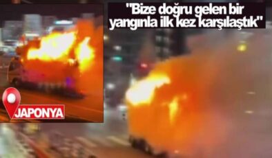 İtfaiyeyi Beklemedi, Yanan Kamyonetini İstasyona Sürdü