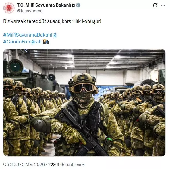 Milli Savunma Bakanlığı Paylaşımı