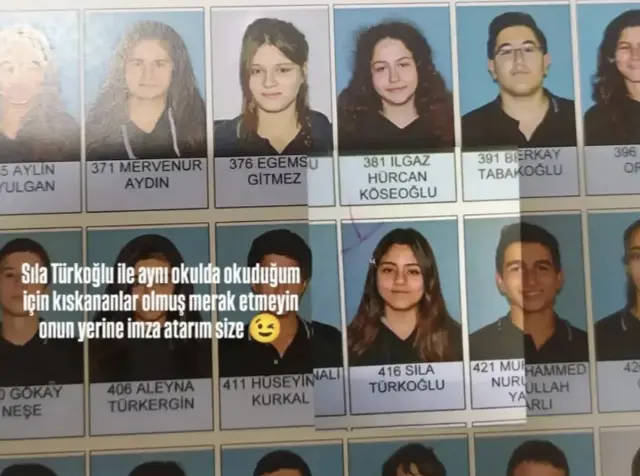 Sıla Türkoğlu lise fotoğrafı