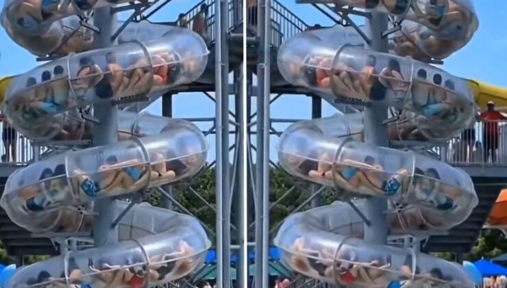 Eğlence Kabusa Döndü: Dev Su Kaydırağında Onlarca Kişi Boruların İçinde Mahsur Kaldı